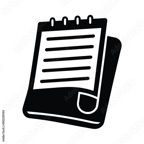 Journalist Notepad Icon Outline