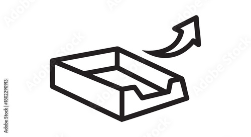 ## **23. Outbox tray sending outline icon vector**
