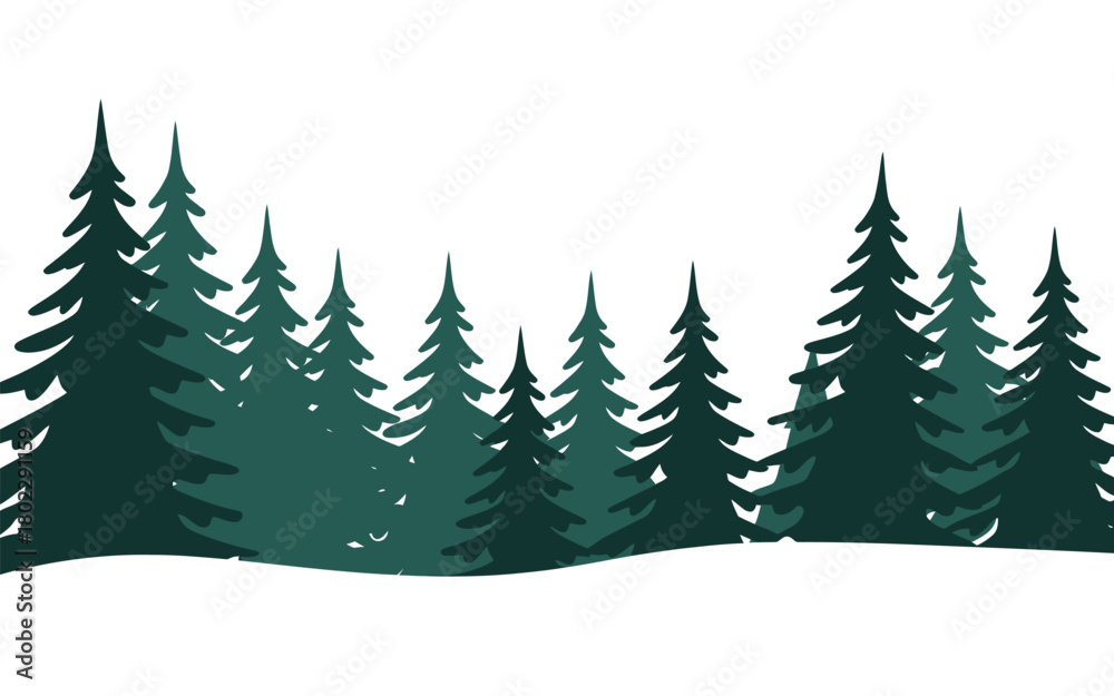 Obraz premium 0019_2_silhouette-of-snowy-pines-vector-on-whit_RNe938GXSx6afvm9MZ4xfQ_Yj_7nPghTTSRbypFnNcLQA.eps