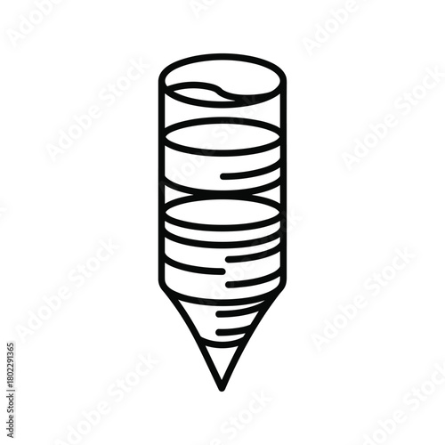 Laboratory centrifuge tube icon for scientific research, medical diagnostics, and biotechnology lab work symbol