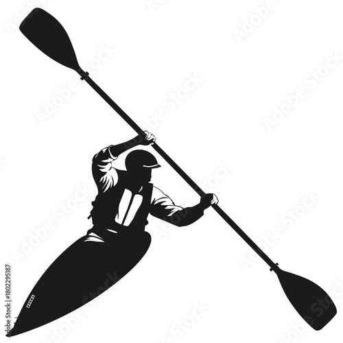 man rowing canoe