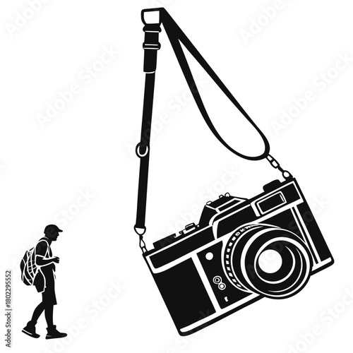 retro camera on a white background