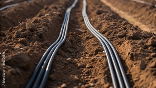 Buried Network Cables in Tilled Soil for Efficient Infrastructure