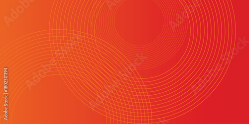 Orange circular shape abstract background dynamic lines design. Minimal geometric. Futuristic concept