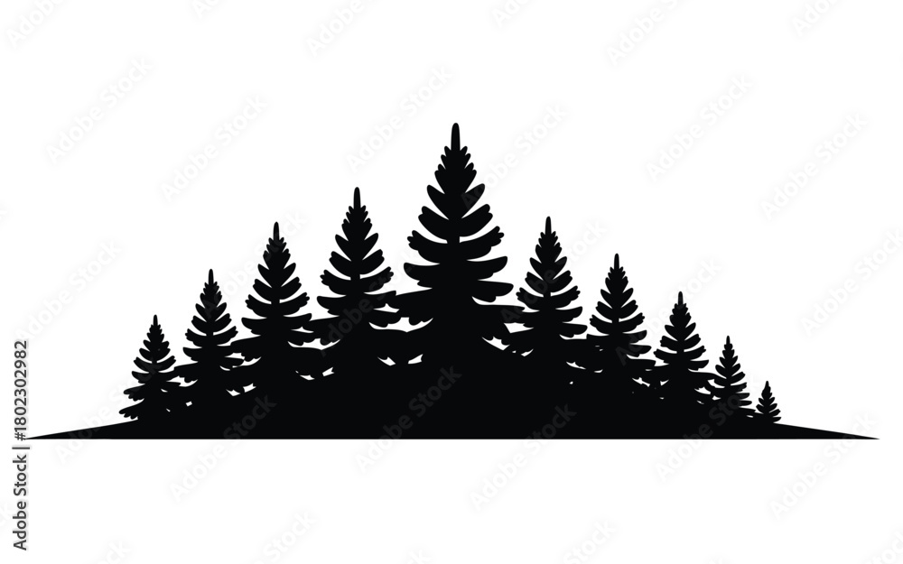 Fototapeta premium 0032_1_silhouette-of-evergreen-elegance-black-v_hpsw98ctSIqn6FalCQrgNQ_P4F2VSLWQLmW9a640ZBCJg.eps