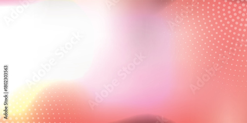 Pink orange polka dots gradient halftone background. Pop art cartoon dot texture with comic graphic design, Horizontal abstract pattern wall for cover digital technology.