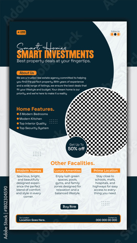 Smart home investments real property social media story template design