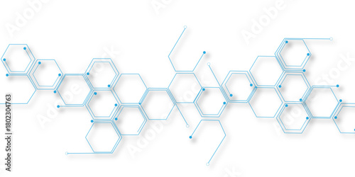 Fototapeta Naklejka Na Ścianę i Meble -  abstract geometric blue texture background. blue hexagon 3D background texture. 3d rendering illustration. Clear pattern abstract background hexagon .Futuristic abstract banner.