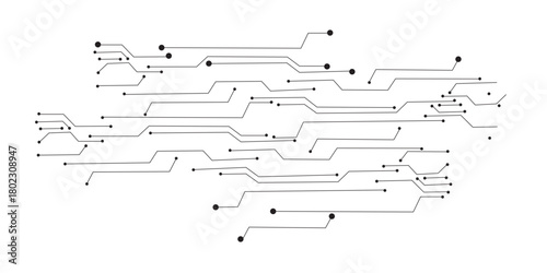 White circuit board technology background design .Dots and lines connection circuit design vector futuristic circuit board . components representing technology and innovation