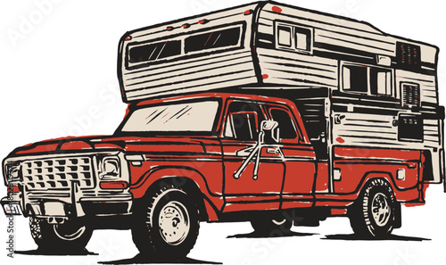 old truck on the road