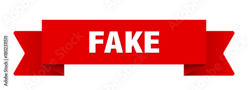 fake ribbon isolated on transparent background. fake ribbon