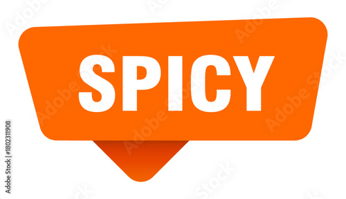spicy sticker. spicy orange sign isolated on transpatent background