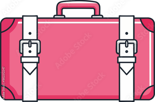 Cute Graphic of Retro Luggage for Travel and Fashion