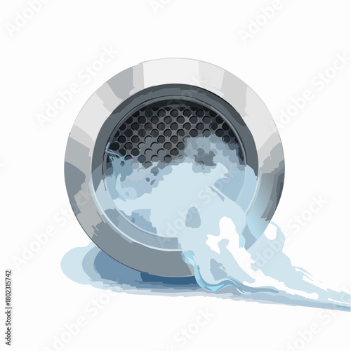 Water Flowing Down a Drain: A Visual Representation of Drainage.