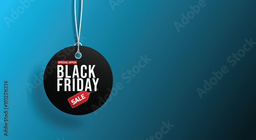 Black friday sale promotion tag banner design template for marketing and advertising campaign offer discount