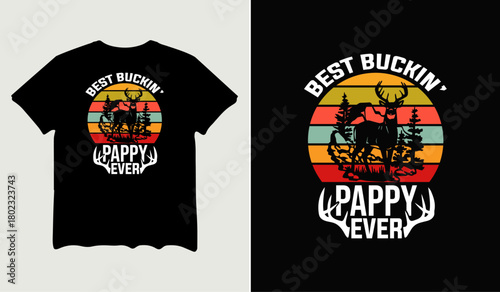 Best buckin' pappy ever t-shirt design for t-shirt quotes or poster svg printable cut file