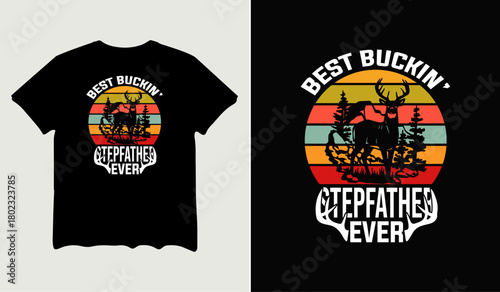 Best buckin' stepfather ever t-shirt design for t-shirt quotes or poster svg printable cut file