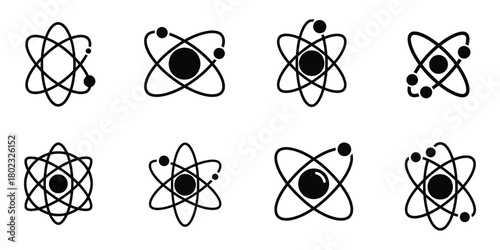 Orbit silhouette vector illustration