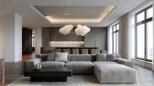 Modern living room interior.