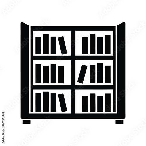 library book shelf icon