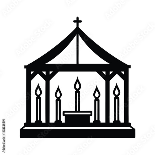 terreiro altar candles icon