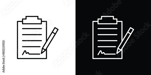 Agreement icon. Editable stroke. thin line outline concept vector.