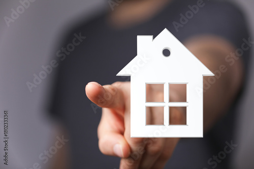 Hand of a man pointing at a...