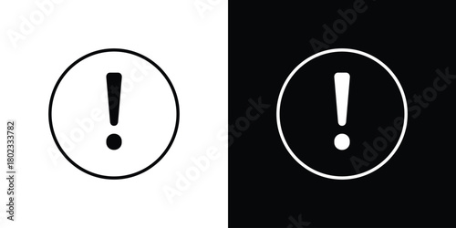 attention sign icon. Editable stroke. thin line outline concept vector.