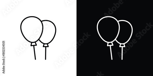 Balloon icon. Editable stroke. thin line outline concept vector.