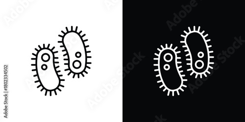 Bacteria icon. Editable stroke. thin line outline concept vector.