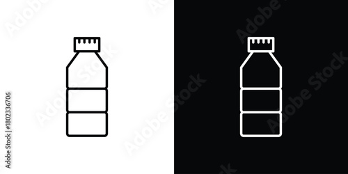 Bottle icon. Editable stroke. thin line outline concept vector.