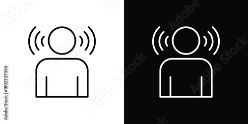 Brand awareness icon. Editable stroke. thin line outline concept vector.
