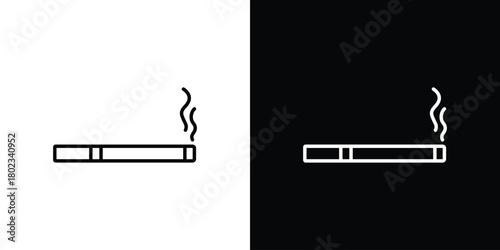 Cigarette icon. Editable stroke. thin line outline concept vector.
