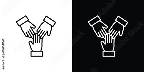 Collaboration icon. Editable stroke. thin line outline concept vector.