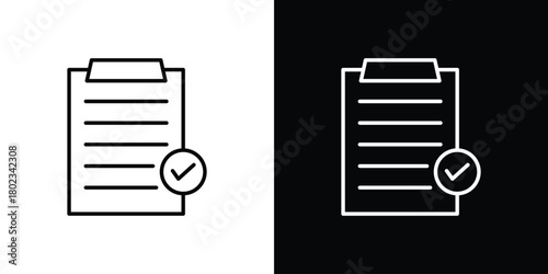 Compliance icon. Editable stroke. thin line outline concept vector.