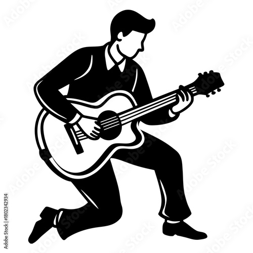 man playing guitar