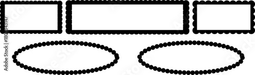 set of round frames isolated design,