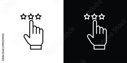 Customer feedback icon. Editable stroke. thin line outline concept vector.