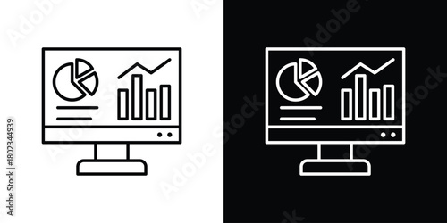 Dashboard icon. Editable stroke. thin line outline concept vector.