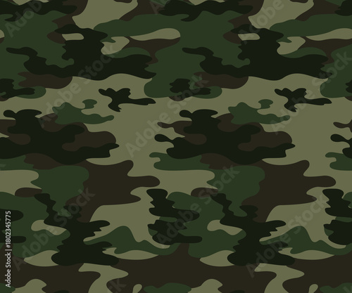 
Dark green camouflage pattern, forest texture uniform, fashionable clothing print
