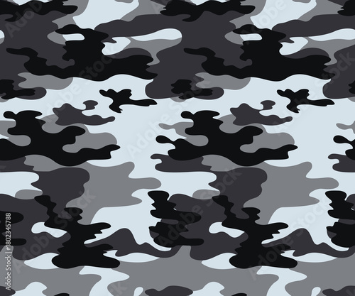 
Camouflage winter gray pattern modern vector illustration repeat background