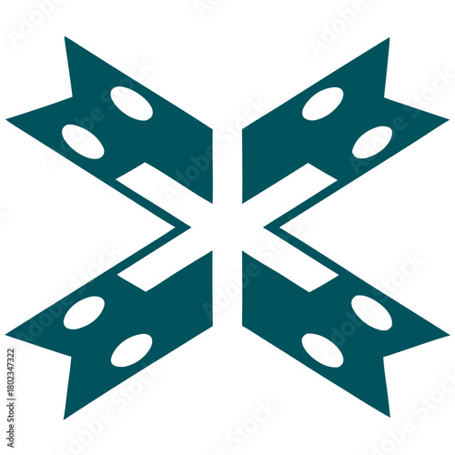 Minimalist Travel Icon with Crossed Tickets SVG