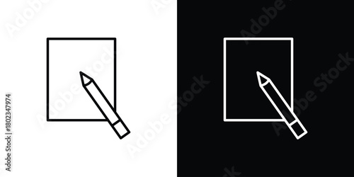 Edit icon. Editable stroke. thin line outline concept vector.