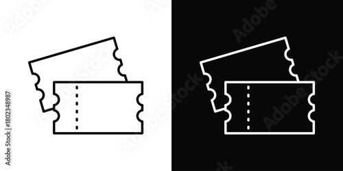 Event ticket icon. Editable stroke. thin line outline concept vector.