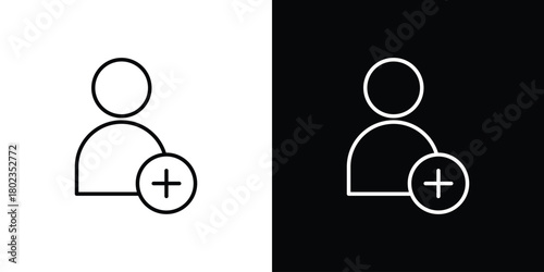 Follower icon. Editable stroke. thin line outline concept vector.
