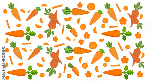 seamless pattern with carrots