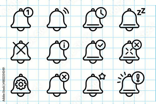 Bell notification icons