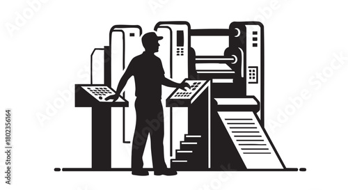 Printing Press Operator A Detailed Illustration of the Print Industry