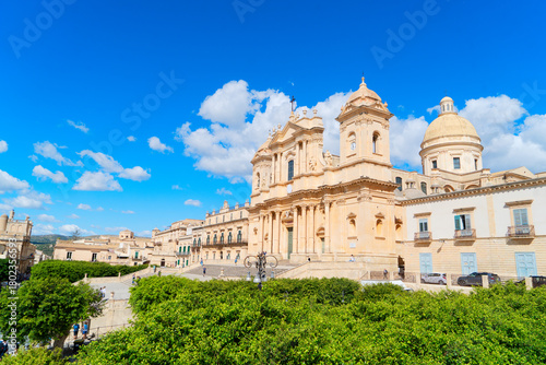 Fototapeta Naklejka Na Ścianę i Meble -  Noto old medieval town with cathedral chrurch, Sicily Italy