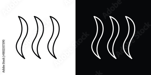 Heat icon. Editable stroke. thin line outline concept vector.